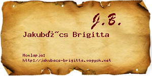 Jakubács Brigitta névjegykártya