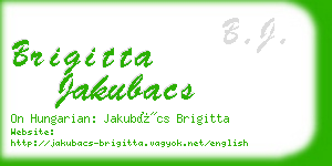 brigitta jakubacs business card